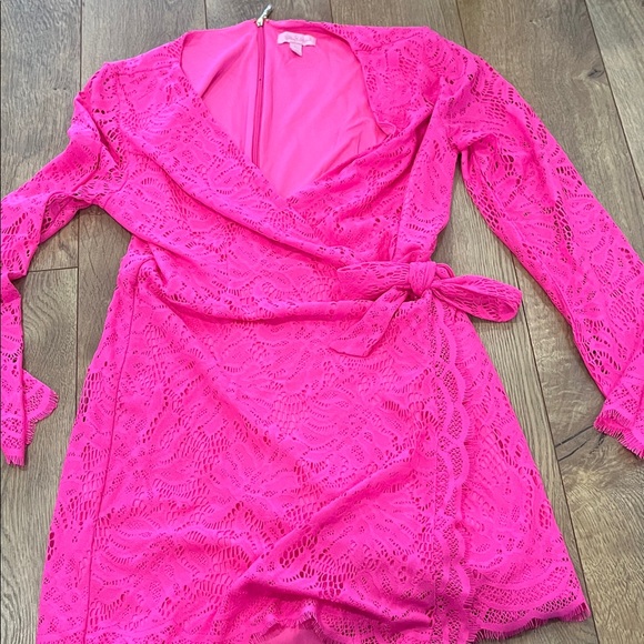 Lilly Pulitzer Pants - Lilly Pulitzer Bright Pink Wrap Romper